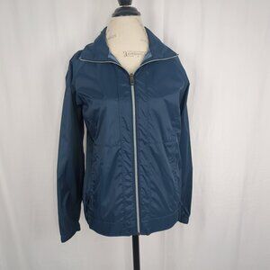 Columbia Blue Windbreaker Jacket Small Hood Outdoor